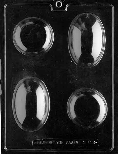 Chocolate mold M152 Oval Round Bars with oval and rectangular smooth bar shapes for chocolates.