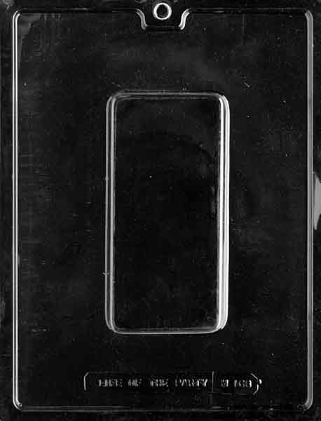 Chocolate mold M168 Small Rectangular Loaf with long block shape for compact chocolate loaf projects.