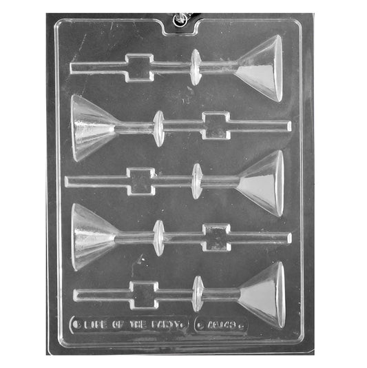Ideal for a sophisticated soiree, this mold shapes chocolate into the iconic silhouette of a martini glass, complete with the bowl, stem, and base. It's an excellent choice for adult birthday bashes, cocktail party desserts, or as a classy New Year's Eve party favor.