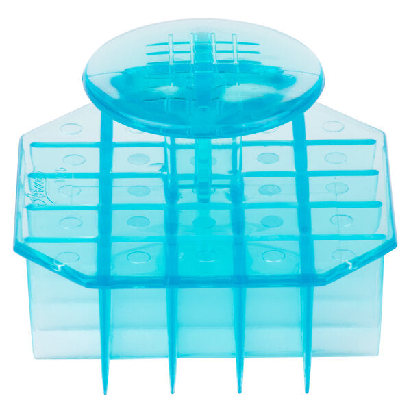 Ateco 3-inch waffle design stamp made of durable polystyrene plastic, designed for imprinting dough with a traditional waffle pattern before baking.
