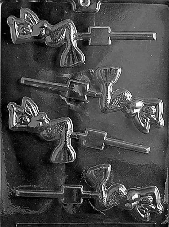 Chocolate mold N027 Mermaid with cavities shaped like mermaids.