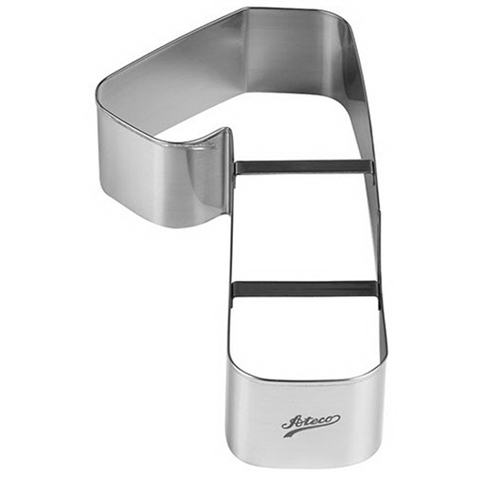 Ateco 6961 stainless steel number 0 cake cutter, featuring reinforcing cross-bar handles for stability and precise cutting.