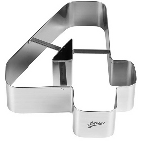 Ateco 6964 stainless steel number 0 cake cutter, featuring reinforcing cross-bar handles for stability and precise cutting.