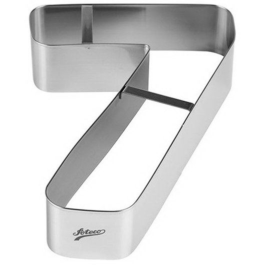 Ateco 6967 stainless steel number 0 cake cutter, featuring reinforcing cross-bar handles for stability and precise cutting.