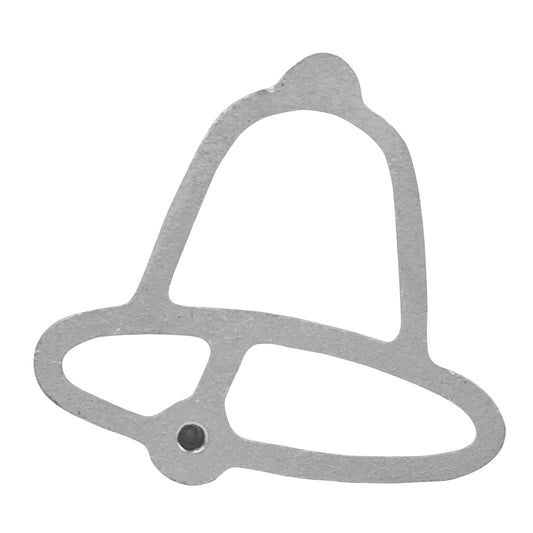 Back view of Open Bell-shaped Timbale Mold - Showcasing the clean, durable cast aluminum design for creating perfectly shaped bell cookies.