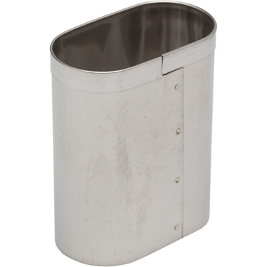 Ateco oval petit four cutter made of stainless steel, featuring a smooth, rounded design with a reinforced seam for durability.