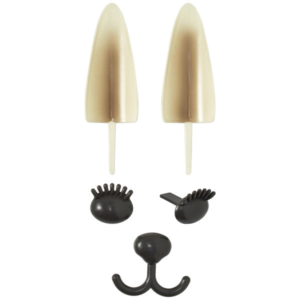 Pet Creation DecoSet pieces, including two ears, two eyes, and a nose/mouth piece, displayed separately.
