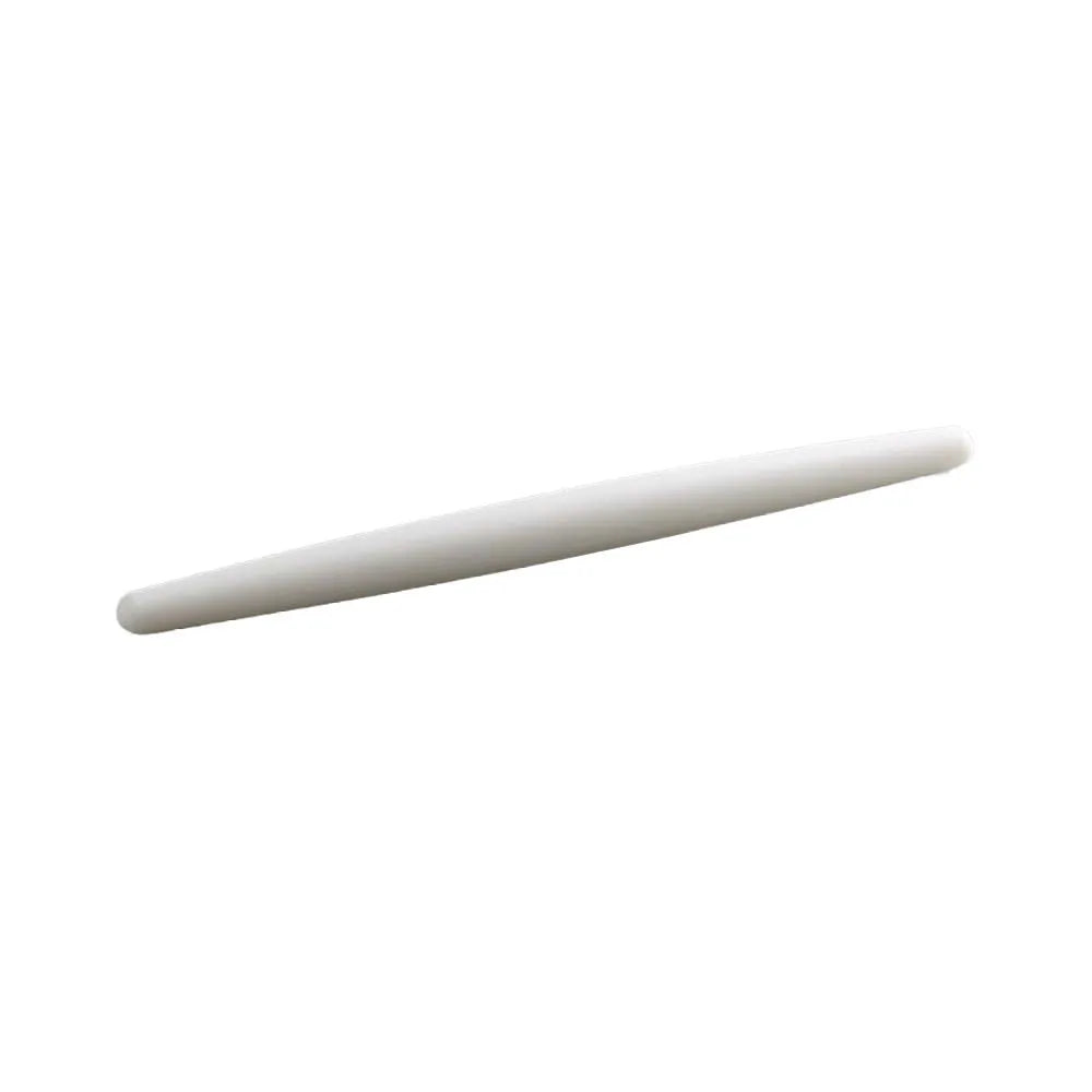 A durable, smooth, and tapered plastic rolling pin designed for precise rolling of fondant, gum paste, and pastry dough.