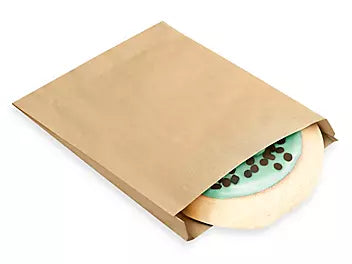 Kraft colored cookie bag with cookie