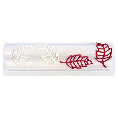 Sugarcraft leaf decorations shaped and drying on the JEM Shaped Former tool