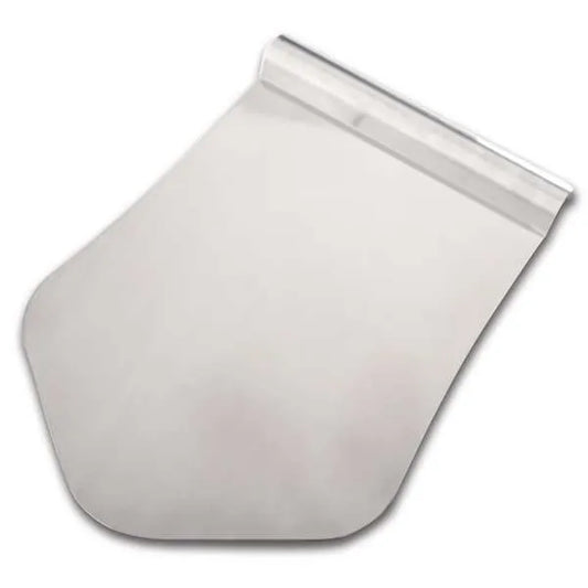 Close-up of the stainless steel mega lifter on a white background, showing its flat, wide surface and rolled handle.