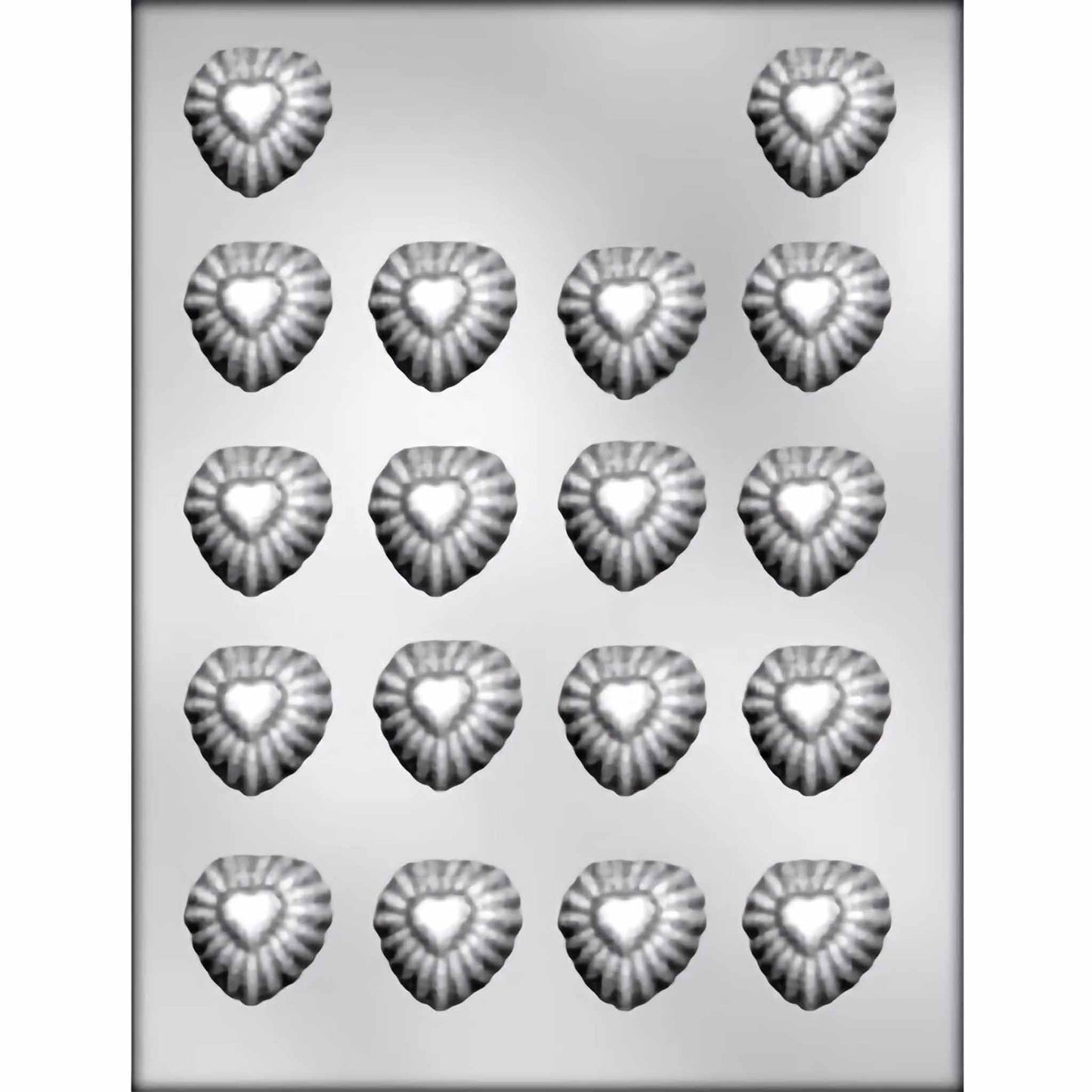 Sunburst Heart Chocolate Mold - 1.5"