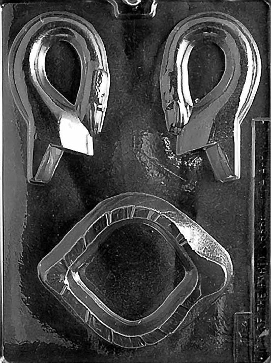LARGE SWAN POUR BOX chocolate mold; swan-shaped box design.