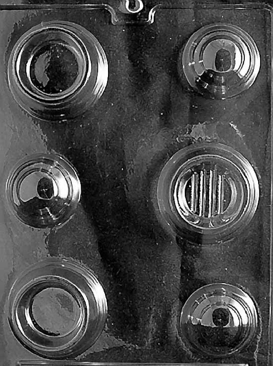 Pour Bell mold W028, larger chocolate bell container with rounded dome and smooth surface; hollow interior.