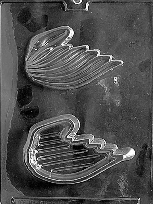 Swan Pour Box mold W046, elegant swan-shaped chocolate box, smooth body with feather details; forms a fillable chocolate container, approx 4.5 by 3 inches deep.