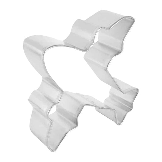 Side view of the airplane cookie cutter, showing its wing and tail design.