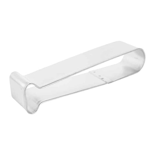 Side view of a baseball bat cookie cutter, showing its sturdy design for creating perfectly shaped treats.