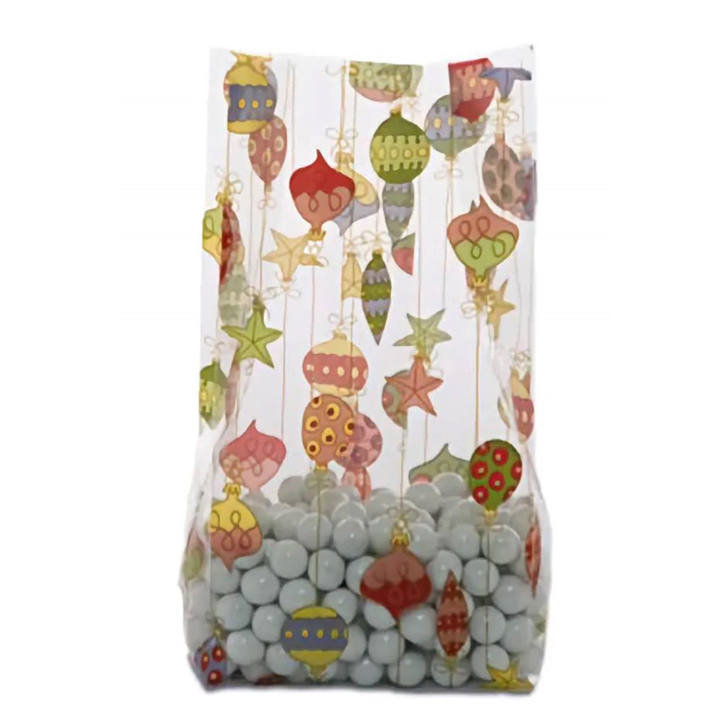 Christmas Ornament Cello Treat Bag, Medium - 4" x 9.5" x 2.5"