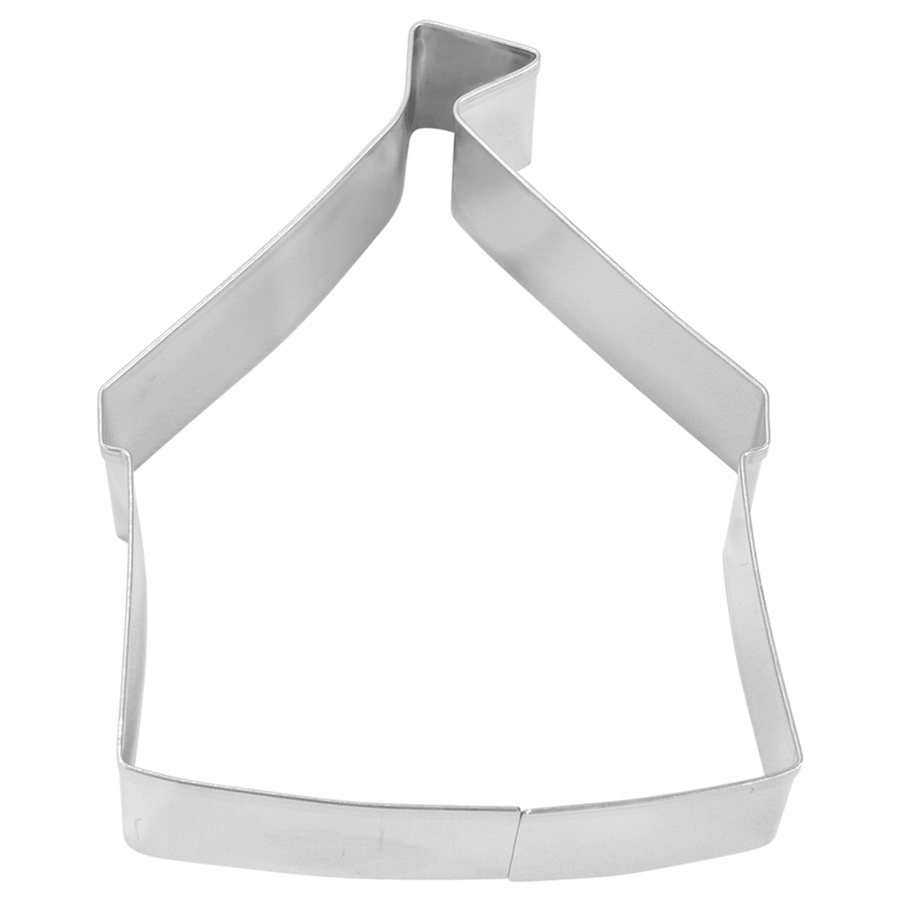 Circus Tent Cookie Cutter - 3.5-inch metal cookie cutter shaped like a classic circus tent.