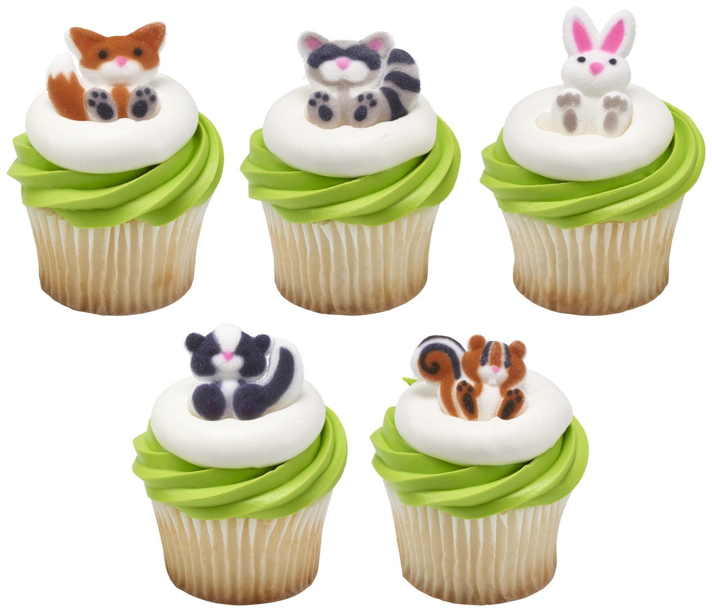 Woodland Animals Dec-Ons® Pressed Sugar Decorations - 70 Pack