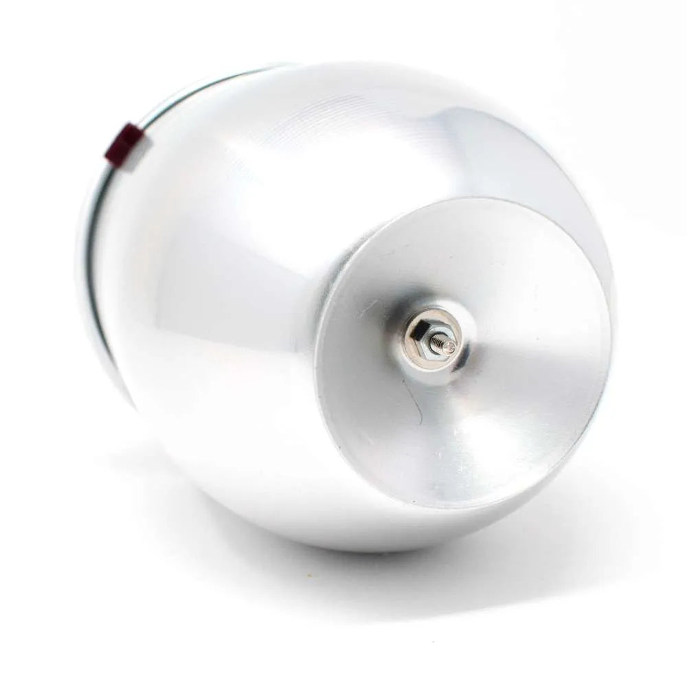 Bottom view of the dispenser showing metal base and assembly bolt