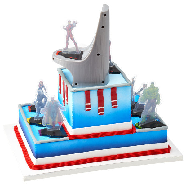 Marvel Avengers Cake Topper Headquarters Decoset