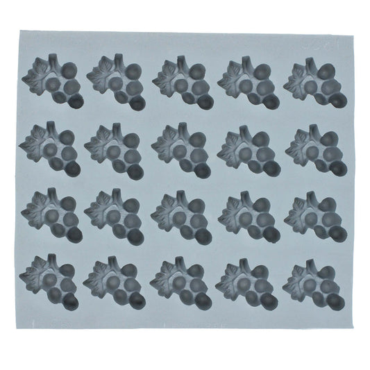 Full sheet of grapes and leaf rubber mint molds for wine-themed or fall party mints