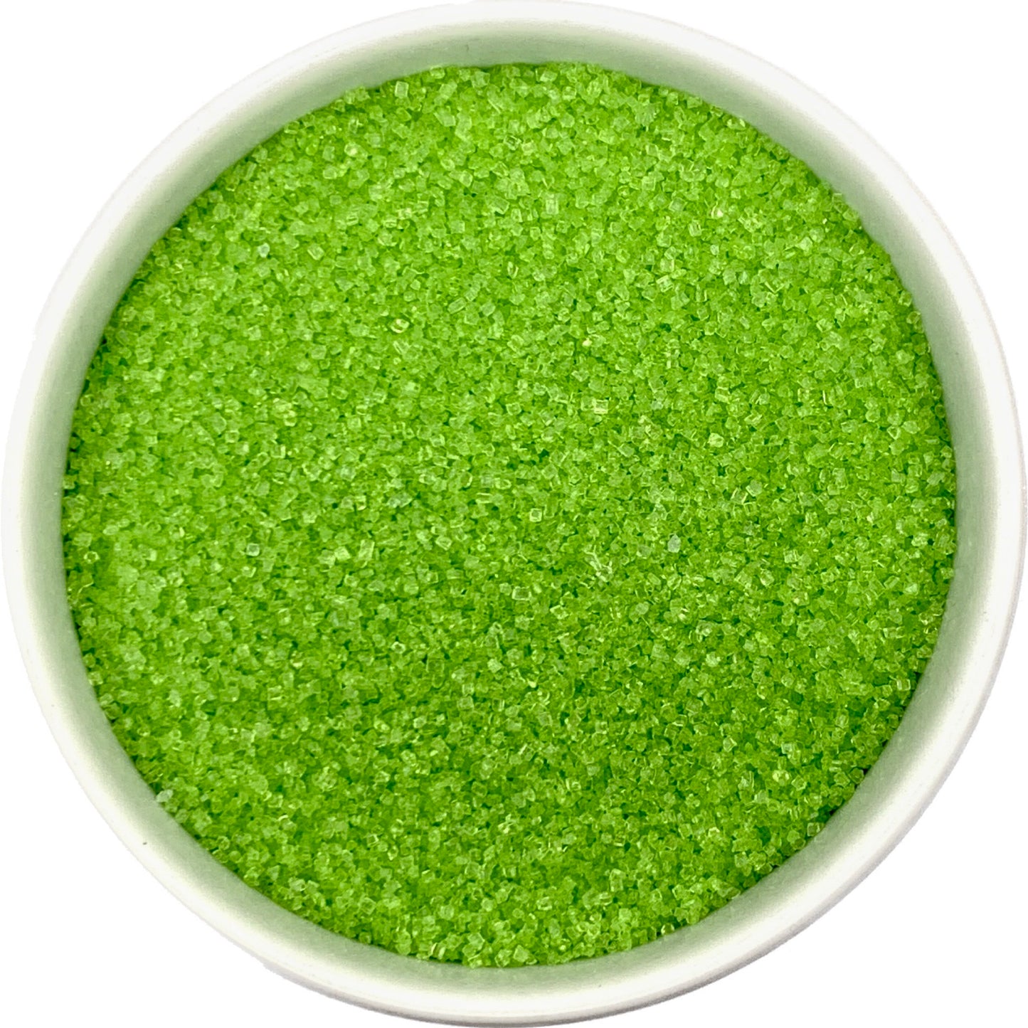 Lime Flavored Sanding Sugar in a Bowl