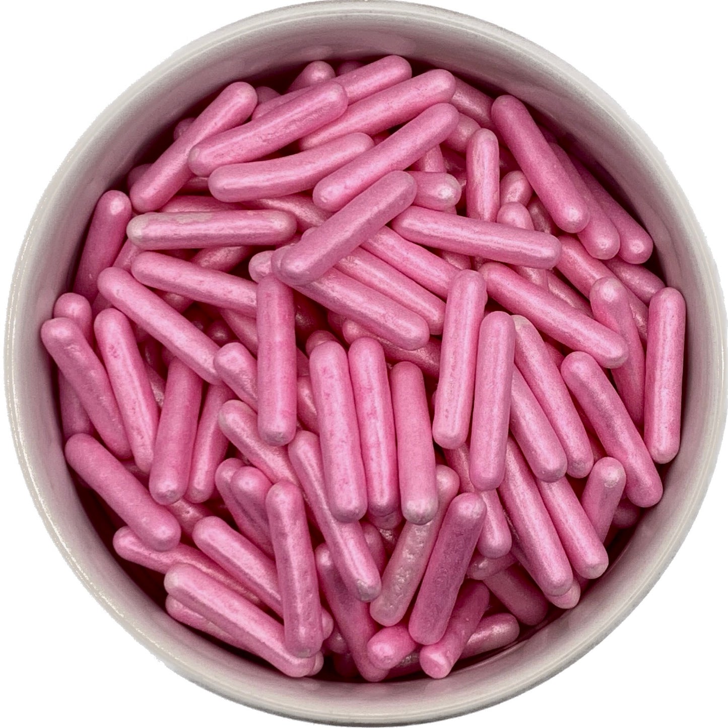 Pearlized Pink Rod Sprinkles