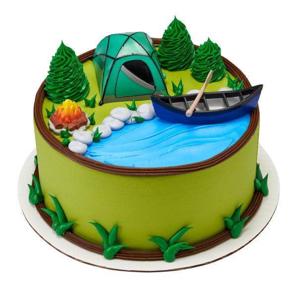 cake tent Fireside Camp Cake Topper Set