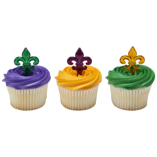 Fleur De Leis Translucent Cupcake Picks