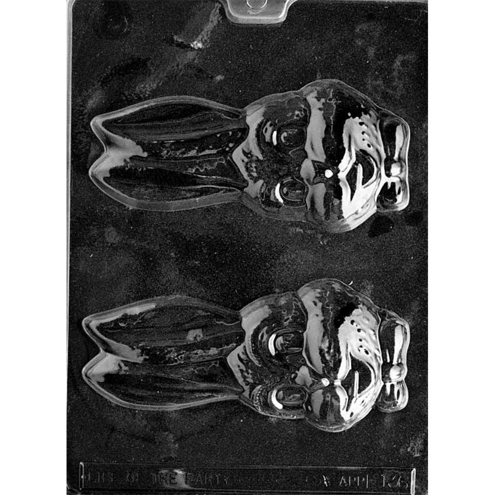 Two-cavity large Easter bunny head chocolate mold with long ears, smiling faces, and bow ties, measuring approximately 6 x 3 x 7/8 inches each