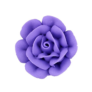 Lavender royal icing rose, medium size, soft pastel flower for cakes and treats