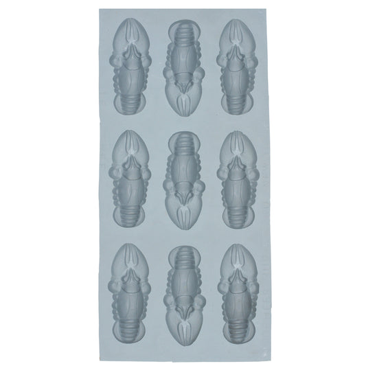 Full lobster rubber mint mold sheet featuring multiple large cavities for making sea life–inspired cream cheese mints or chocolates