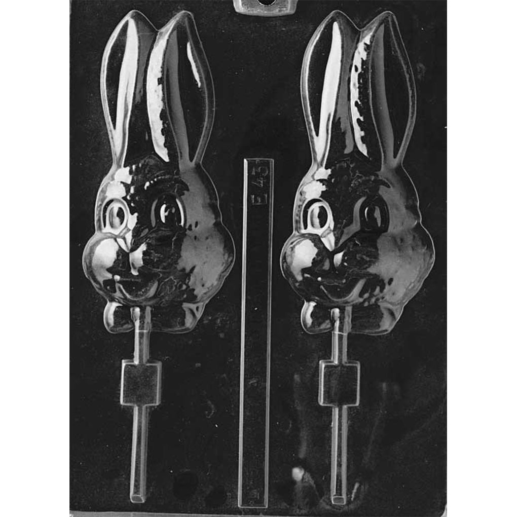 Large Long Eared Bunny Lollipop Chocolate Mold