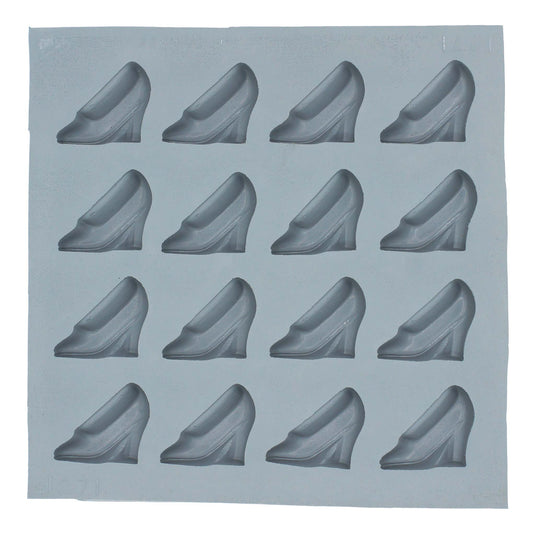 Full low heel shoe rubber mint mold sheet with multiple stylish cavities for making cream cheese mints or chocolates