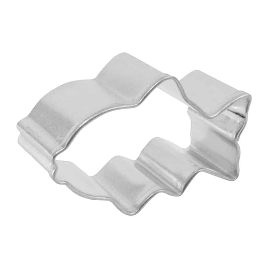 Side view of the Mini Fish Cookie Cutter, showcasing its small size and detailed fish silhouette.