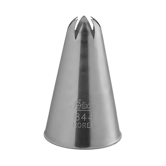 Ateco 844 closed star piping tip with a 0.48-inch opening, shown upright with engraved Ateco logo and size markings.