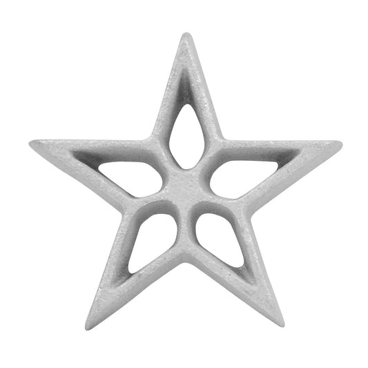 Front view of a star-shaped Timbale mold - A detailed view showcasing the five-point star design, ideal for creating festive pastries.