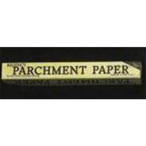 Regency Parchment Paper Roll in packaging, 33 feet long and 14 7/8 inches wide, for candy making, baking, and chocolate prep