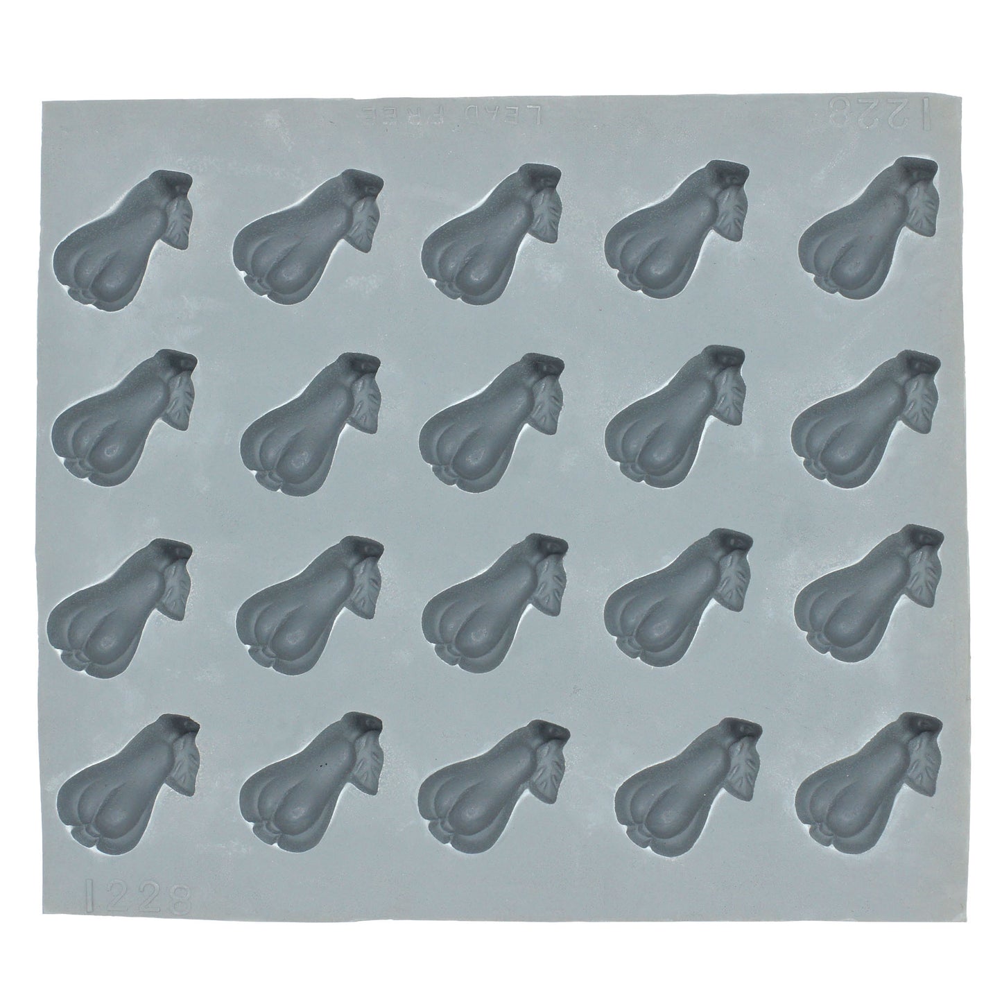 Pear & Leaf Rubber Mint Mold