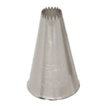 363 Piping Tip with French star shape for creating shells, stars, flowers, and scalloped designs.