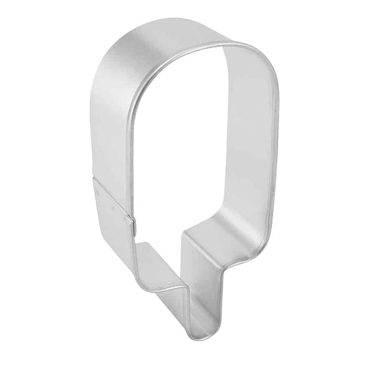 Side view of the popsicle cookie cutter, showing its sturdy tinplated steel construction.