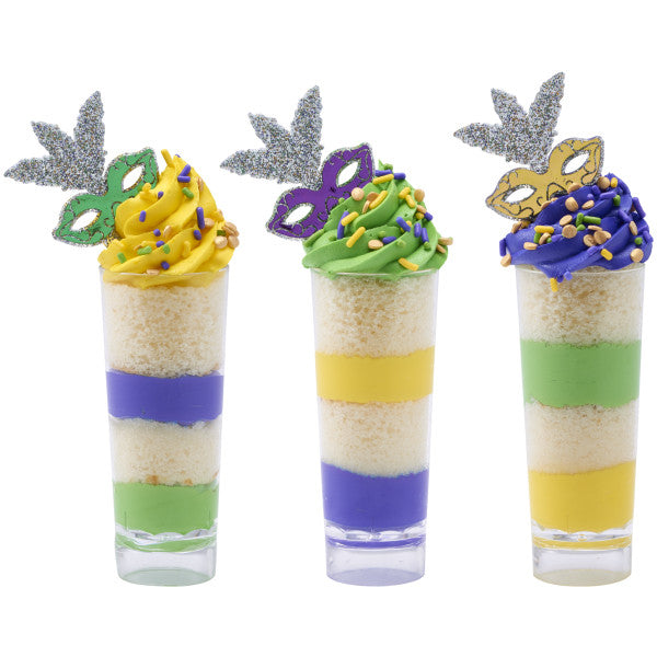 Mardi Gras Glitter Mask Cupcake Picks