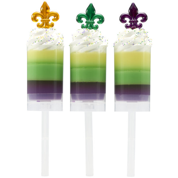 Fleur De Leis Translucent Cupcake Picks