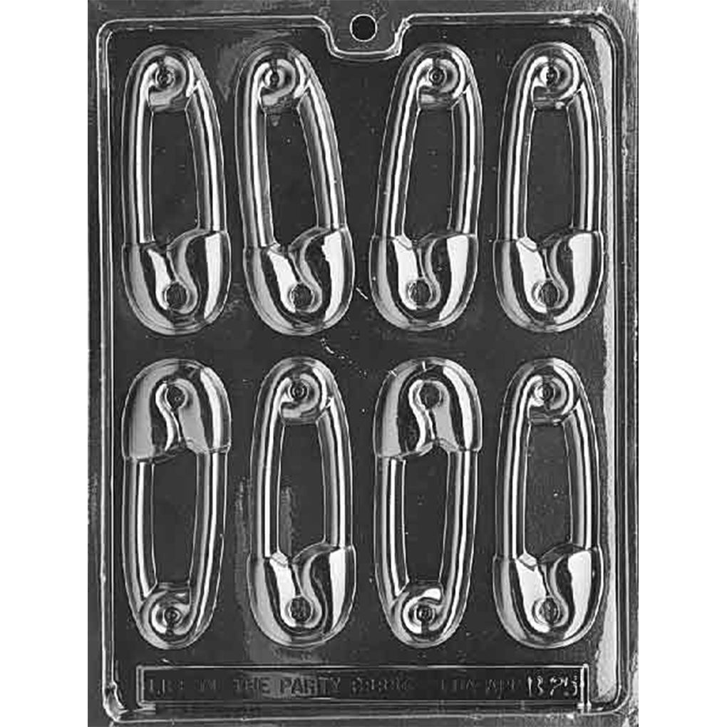 Clear plastic gingerbread house chocolate lollipop mold photographed on a black background, showing three house-shaped cavities with roof, door, window, and candy-style decorative details.