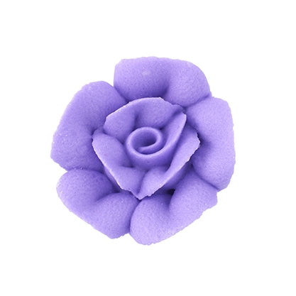 Lavender small royal icing rose in pastel purple shade, 3/4 inch, edible topper for spring or Easter-themed desserts