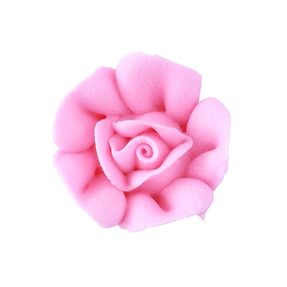 Small Rose Royal Icing Cake Decorations 3/4"- 6 Pack