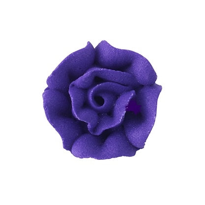 Small Rose Royal Icing Cake Decorations 3/4"- 6 Pack