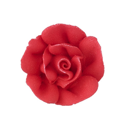 Small Rose Royal Icing Cake Decorations 3/4"- 6 Pack